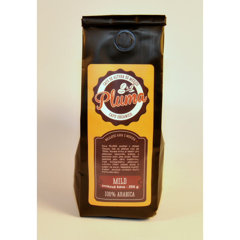 Káva Pluma mild zrno 250g